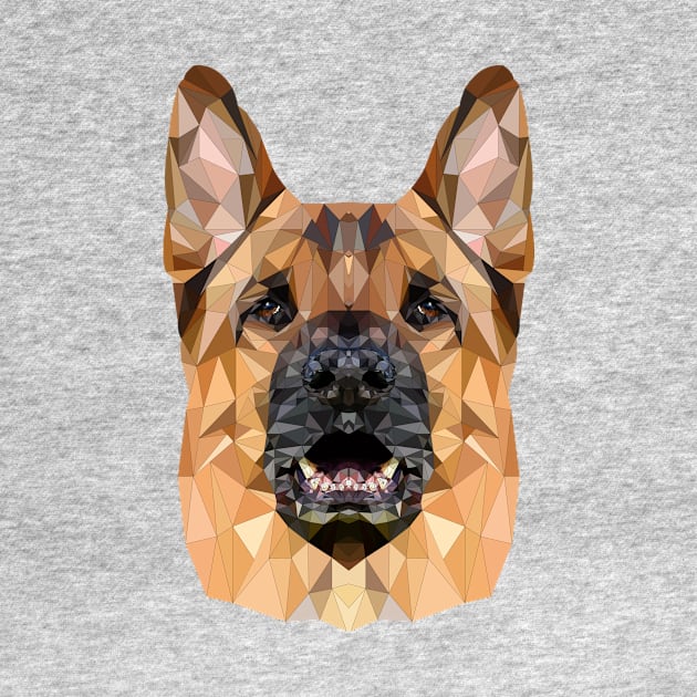 Low Poly Dog German Shepherd Pet German Style by Monstershirts